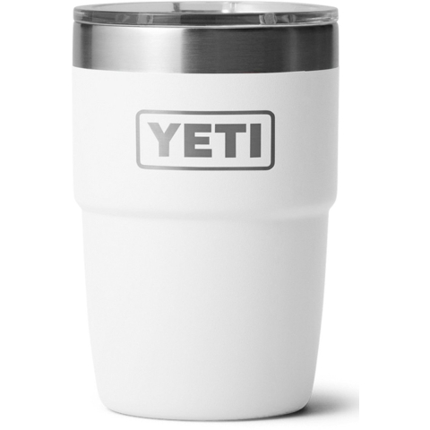 Yeti Rambler Stackable Cup 8oz Mag Slider Lid, White, stapelbare thermosbeker met deksel, 237 ml