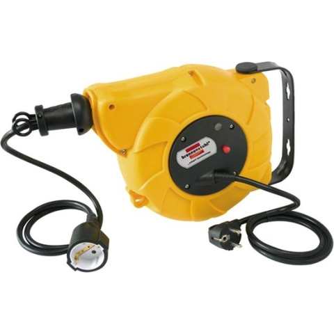 Brennenstuhl Kabelhaspel Automatic IP20 / Automatische kabelhaspel voor binnen (9+2m kabel, voor wand- en plafondmontage, IP20) geel