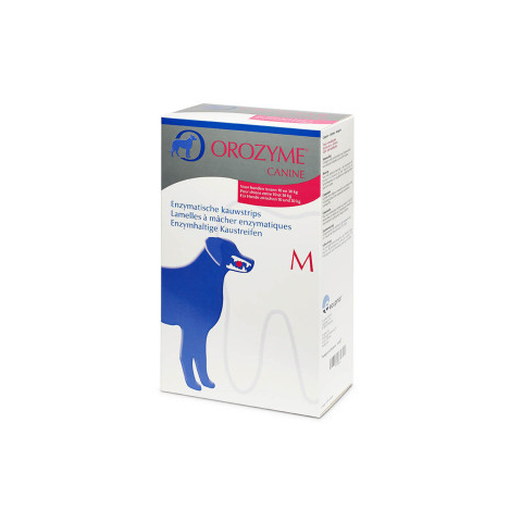 Orozyme enzymatische kauwstrips M voor de hond 2 x 141 g