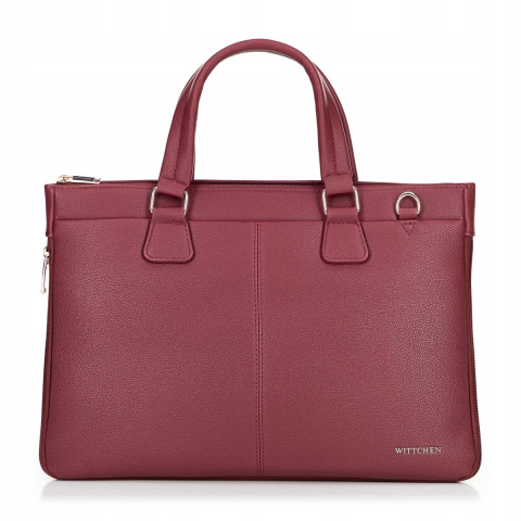 Wittchen Dames 14, 5" Laptoptas in Imitatieleer Burgundy Eco-leer