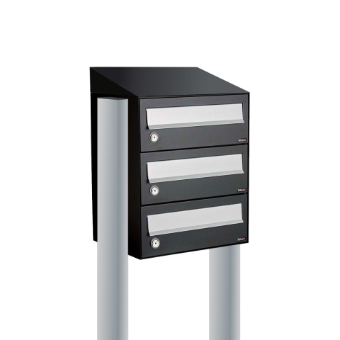 Allux Hive Set 1-Breed, 3-Hoog Met Dak Op Statief Zwart - 40030070_1x3ds