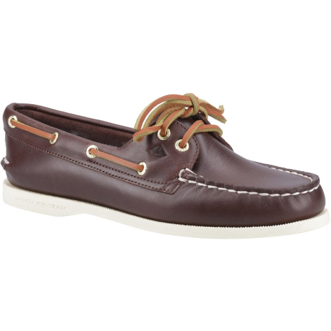 Sperry Authentic 2 Eye Leer Heren Bruine Bootschoenen