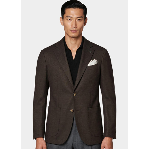 Bos Bright Blue Colbert mylo jersey jacket drop 8 253038my69bo/870 dark brown