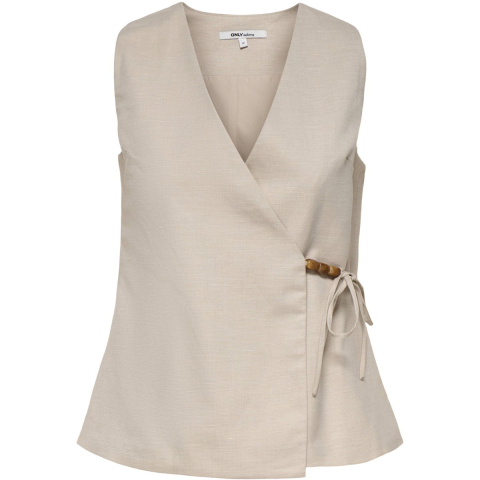 Only Onlbaia s/l linen bl wrap waistcoat