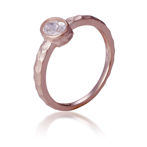 Orphelia 'Robin' Damesring van 925 Sterling Zilver - Roze ZR-7434