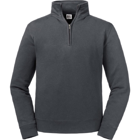 Russell Heren Authentieke Kwartier Ritssweatshirt (Konvooi Grijs)