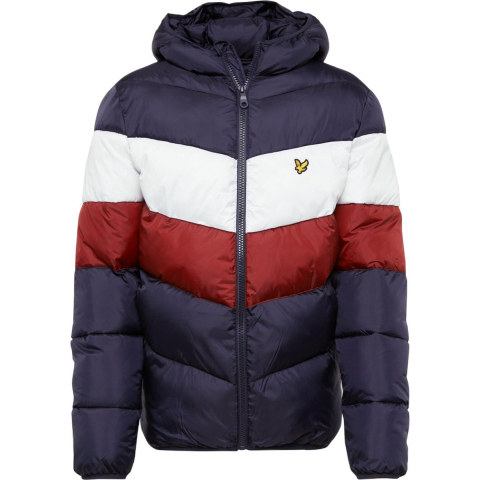 Lyle & Scott Colourblock Puffer Navy Blue Jacket