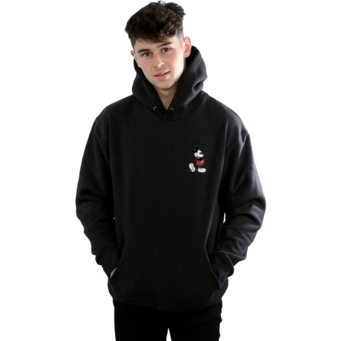 Disney Heren Mickey Mouse Kickin Retro Chest Hoodie (Zwart)