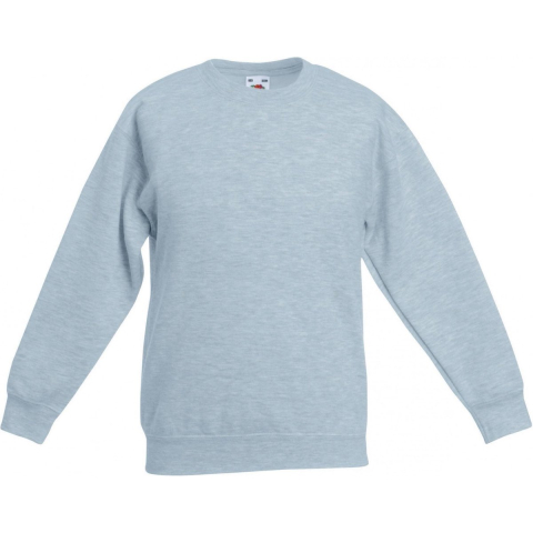 Fruit Of The Loom Kinder Unisex Premium 70/30 Sweatshirt (pak van 2) (Heather Grijs)