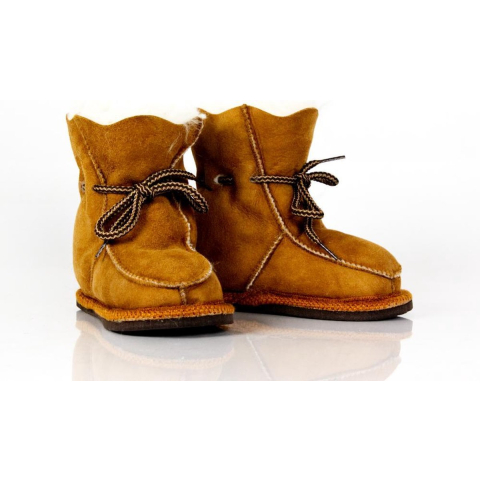 Bernardino Baby slof wol cognac