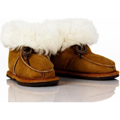 Bernardino Baby slof wol cognac