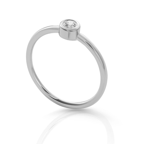 Orphelia 'Classic' Dames 925 Zilveren Ring - Zilver ZR-7526