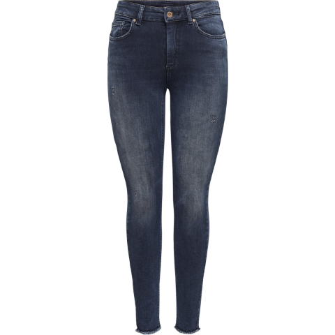 Only Onlblush life mid sk ank raw rea409 blue denim