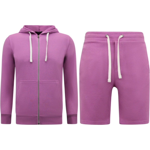 Enos Hoodie met rits nette jogging shorts