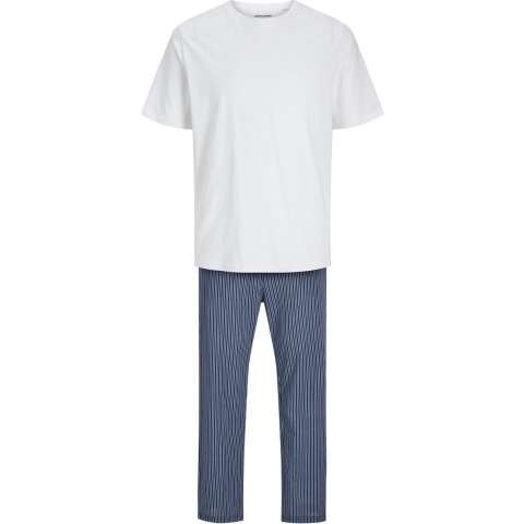 Jack & Jones Heren pyjamaset jacbasic wit/blauw
