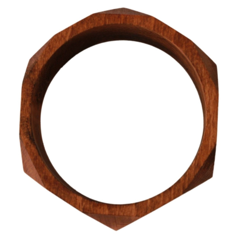 Costume National Vrouwen Bruin Houten Gemerkte Armband