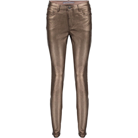 Geisha Jeans coated koperkleurig