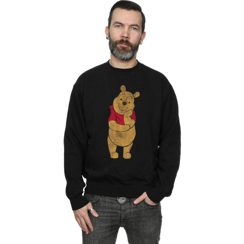 Disney Heren Winnie De Poeh Klassiek Poeh Sweatshirt (Zwart)