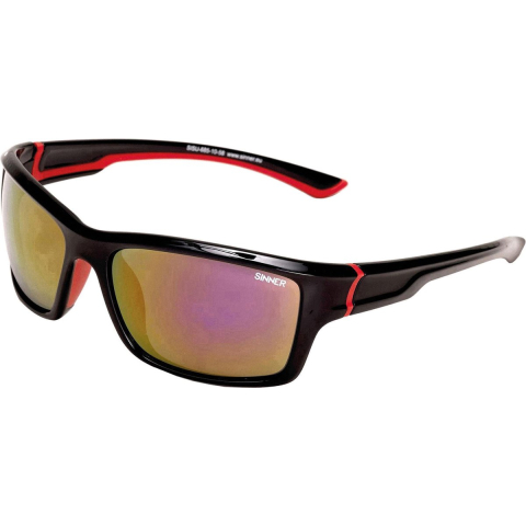 Sinner cayo black/red-pc smoke red mirror skizonnebril -