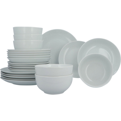 Luzzo ® base serviesset 6 persoons met pastaborden 24 delig -