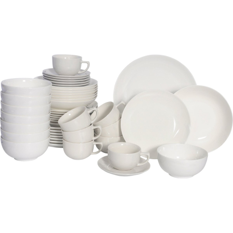 Luzzo ® cardiff serviesset 8 persoons 48 delig servies porselein