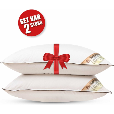 NachtrustOnline Kapok hoofdkussens set van 2 stuks verkoelend kussen medium 1000g -