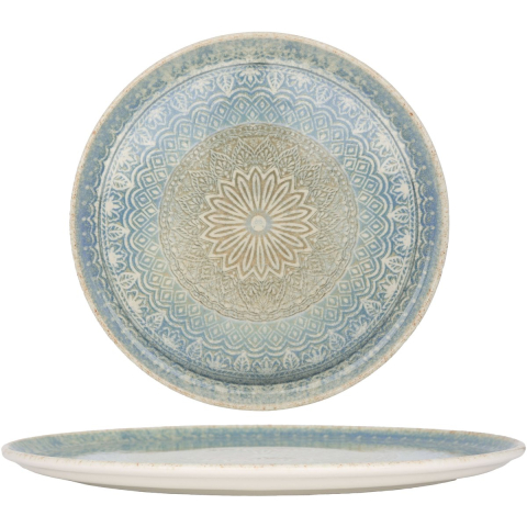 Bonna Pizzabord rivus ethnic porselein 32 cm set van 2
