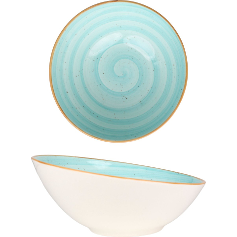 Bonna Kommetje aqua porselein 22 cm (850cc) set van 6