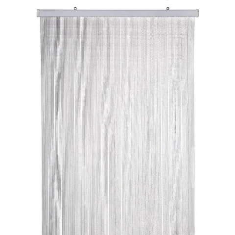 2LIF Vliegengordijn saba grijs- strengen 4cm breed 93 x 220 cm