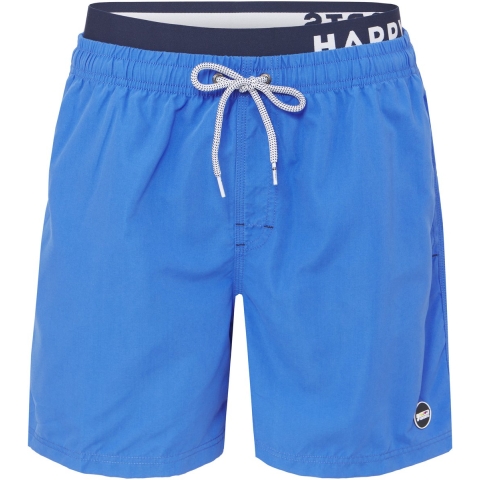 Happy Shorts Heren zwemshort dubbele waistband effen