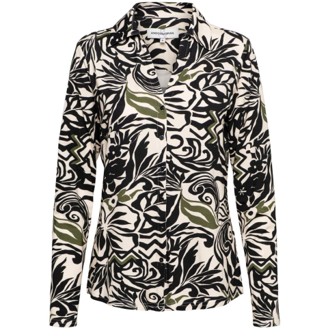 &Co Woman Blouse vayen leaf black multi