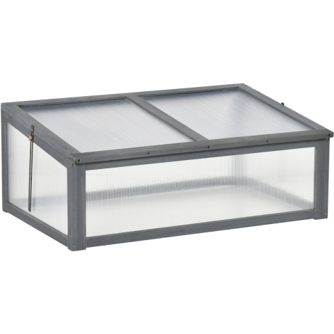 4goodz Outsunny houten mini kweekbak 100x65x40 cm, moestuin met deksel