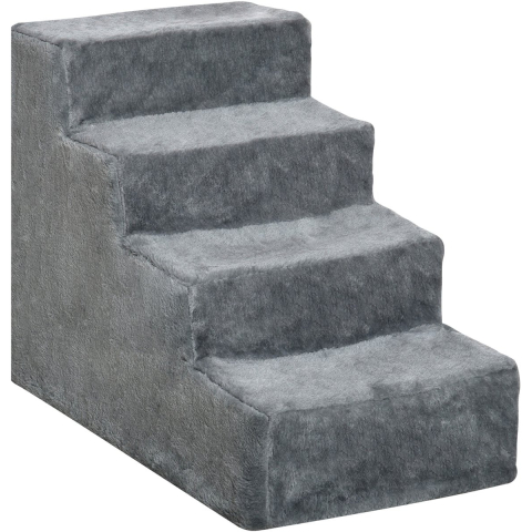 4goodz Pawhut huisdiertrede 4-traps hondentrap afneembare bekleding