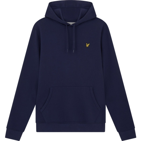 Donkerblauwe pull-over hoodie met Lyle & Scott-merk