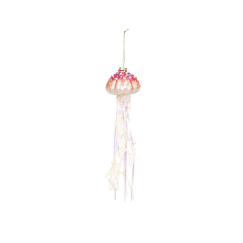 House Vitamin Xmas hanger jellyfish glass 7x25cm