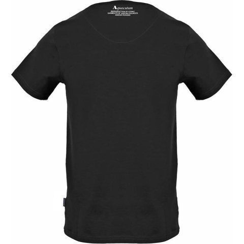 Aquascutum groot schild Aldis logo zwart T-shirt