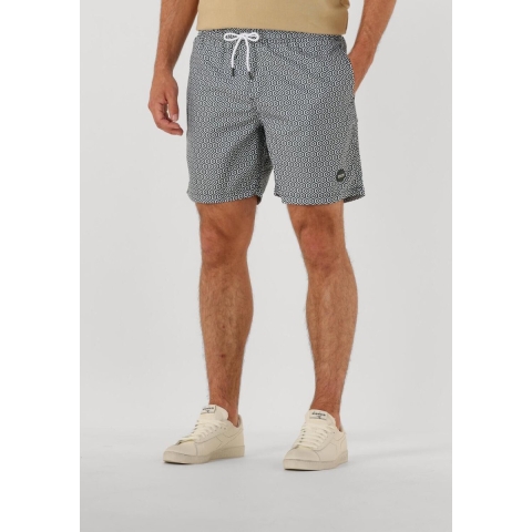 Shiwi Heren zwemshort mike 7" doolhof print groen/wit