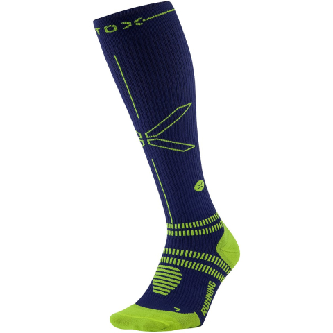Stox running knee high socks men compressiekous heren marine combi