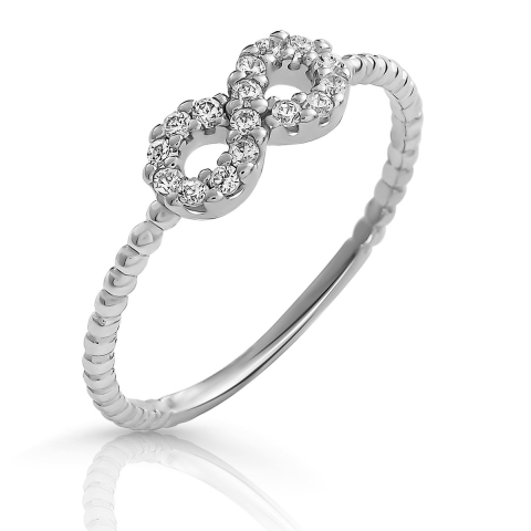 Orphelia 'Infinity' Damesring van 925 Sterling Zilver - Zilver ZR-7528