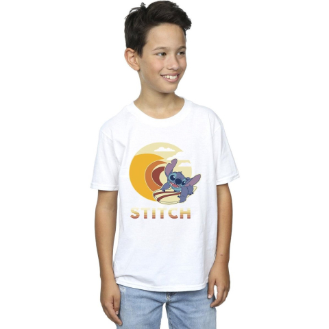 Disney Jongens Lilo & Stitch Summer Waves T-shirt (Wit)