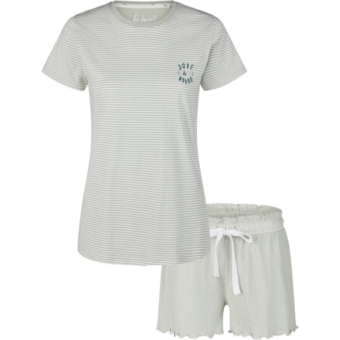 By Louise Dames korte pyjama set shortama gestreept