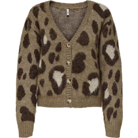 Only Onledelie life ls jq cardi v-neck knt dessin