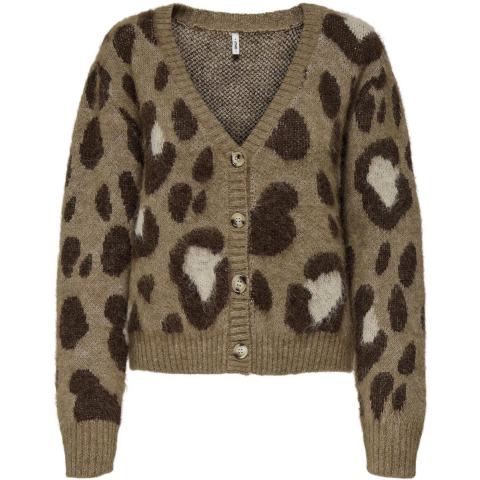 Only Onledelie life ls jq cardi v-neck knt dessin
