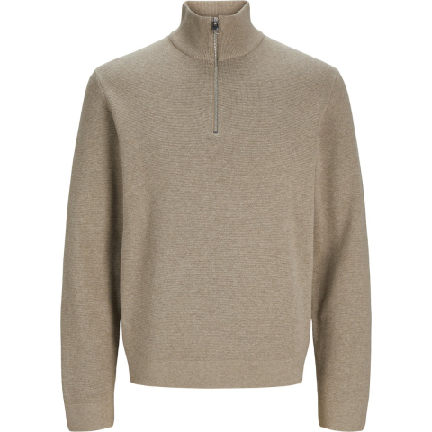 Jack & Jones Jprblamilano stitch knit half zip jnr licht