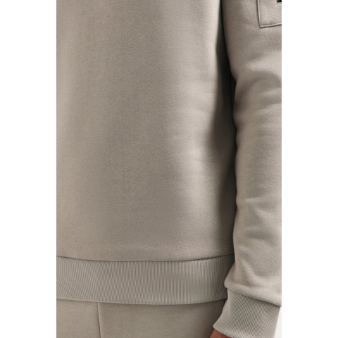 No Excess Sweater hooded brushed clay