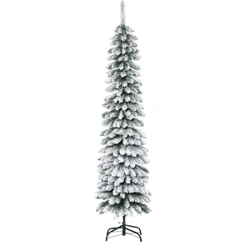 Homcom Kerstboom smal met sneeuw incl. standaard 180 cm /groen
