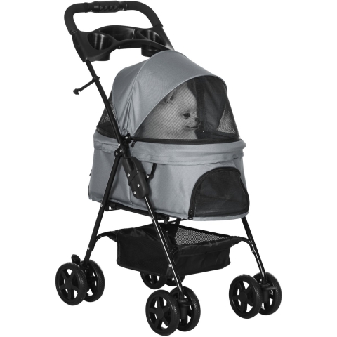 4goodz Hondenbuggy met zonnedak en opbergnet tot 4 kg -