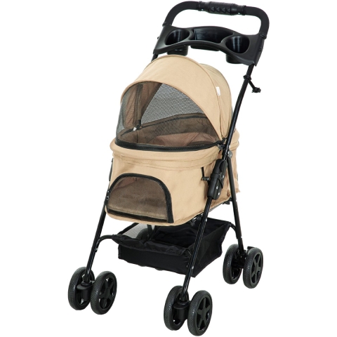 4goodz Hondenbuggy met zonnedak en opbergnet tot 4 kg licht