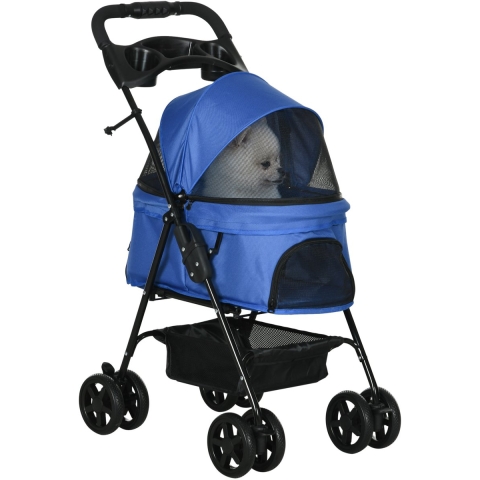 4goodz Hondenbuggy met zonnedak en opbergnet tot 4 kg -