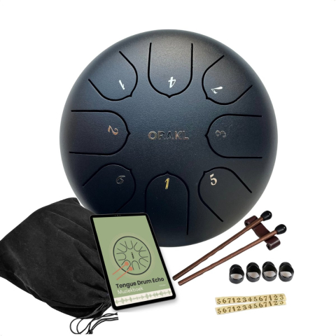 Orakl Steel tongue drum echo kosmisch zwart